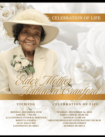 Elder Nathavia Cranford Obituary